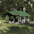 vidaXL Familienzelt für 4 Personen Grün und Weiß 324 x 255 x 230 cm