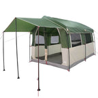vidaXL Familienzelt für 4 Personen Grün und Weiß 324 x 255 x 230 cm