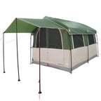 vidaXL Familienzelt für 4 Personen Grün und Weiß 324 x 255 x 230 cm