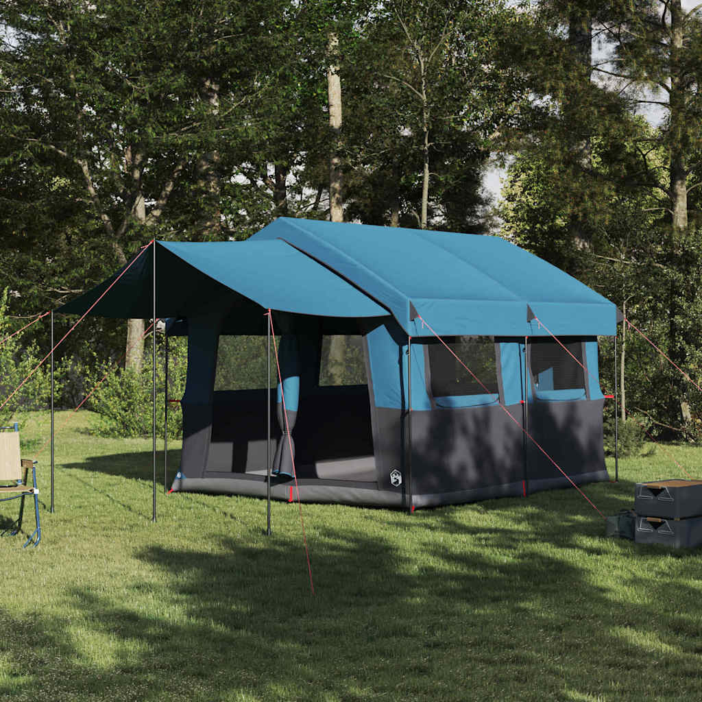 vidaXL Familienzelt für 4 Personen Grün und Weiß 324 x 255 x 230 cm
