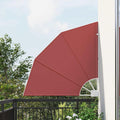 vidaXL Balkon Sichtschutz 115 x 115 cm Polyester Terrakotta
