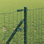 vidaXL Zaunpfosten 7 pcs Grün Stahl