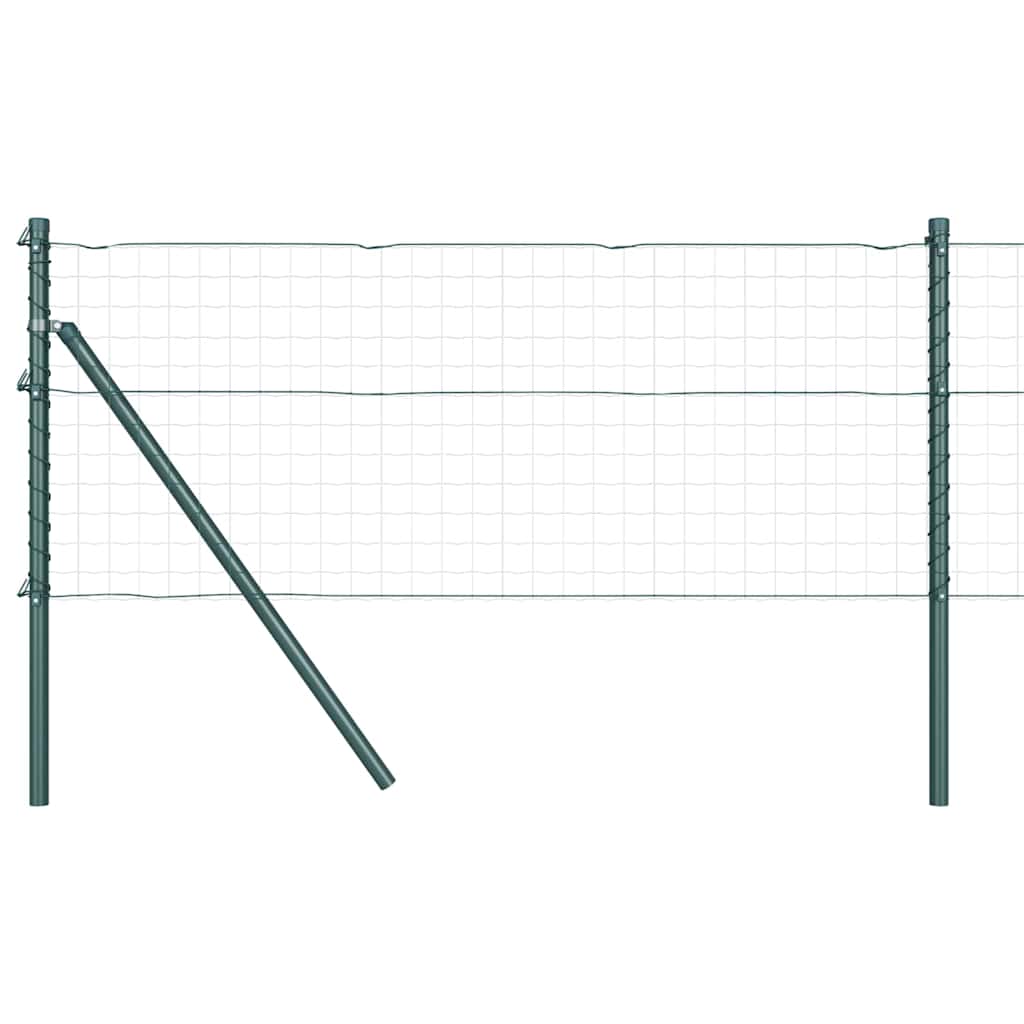 vidaXL Zaunpfosten 7 pcs Grün Stahl