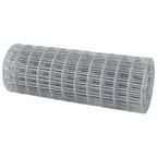 vidaXL Eurozaun Silber 0,4 x 25 m Feuerverzinktes Eisen