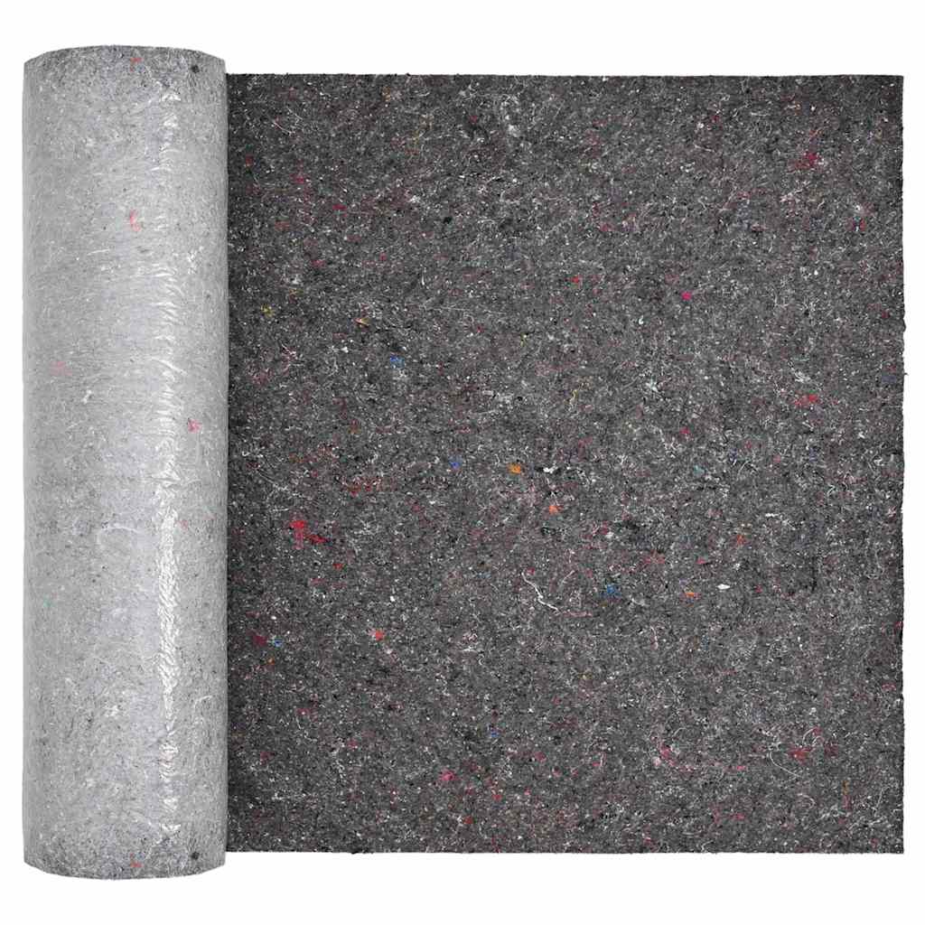 vidaXL Teichvlies Grau 1 x 10 m Polyester und Baumwolle