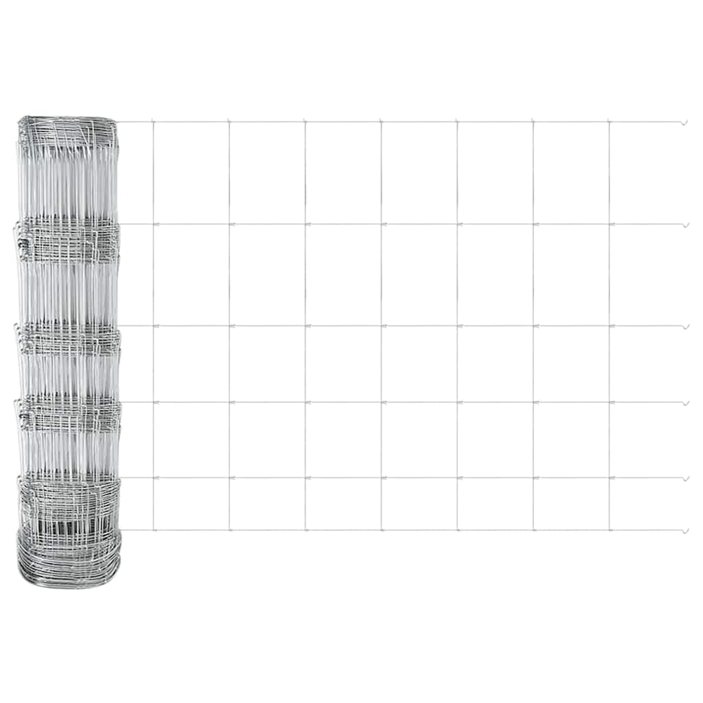 vidaXL Wildzaun Feuerverzinkt 1000 x 80 x 0,18 cm Eisen