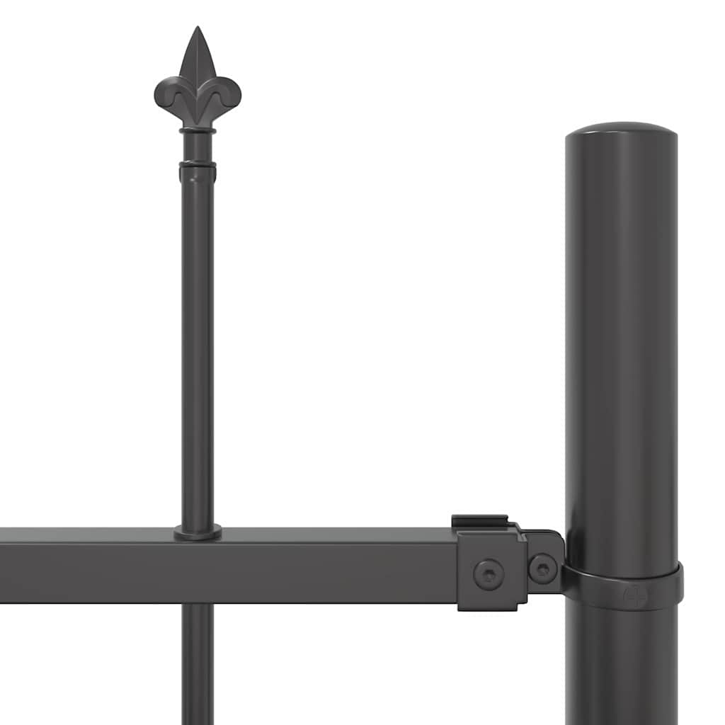 vidaXL Gartenzaun Woerden Grau 1,7 x 0,6 m Pulverbeschichteter Stahl