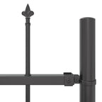 vidaXL Gartenzaun Woerden Grau 1,7 x 0,6 m Pulverbeschichteter Stahl