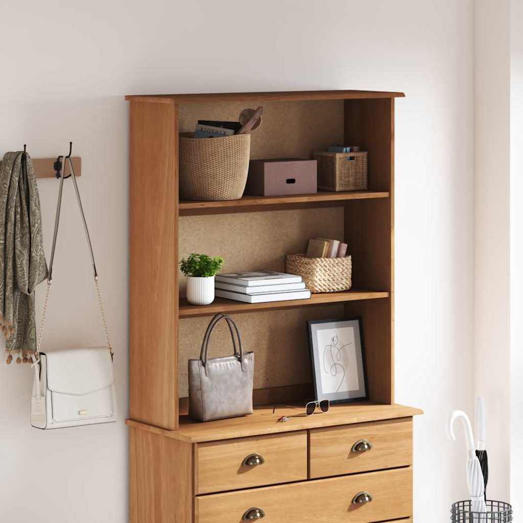 vidaXL Hutch ASKIM 91 x 30 x 104 cm Massives Kiefernholz