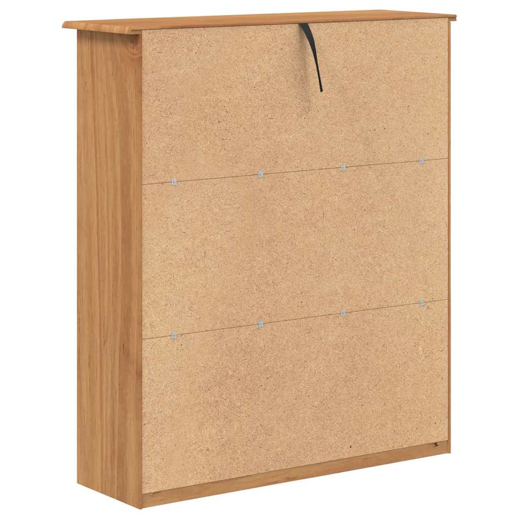 vidaXL Hutch ASKIM 91 x 30 x 104 cm Massives Kiefernholz