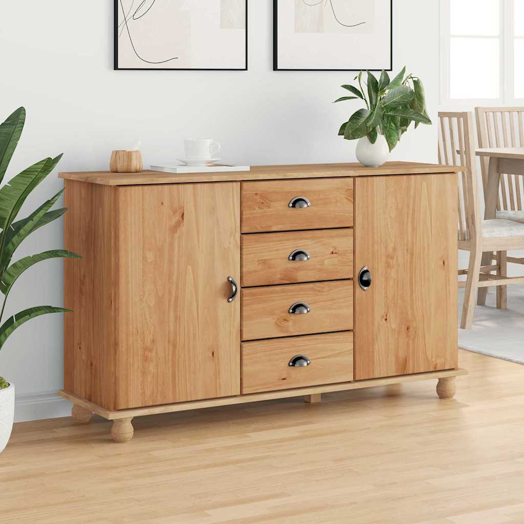 vidaXL Sideboard ASKIM 133,5 x 40 x 79 cm Massivholz Kiefer