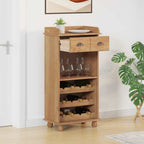 vidaXL Weinschrank ASKIM Honigwachs 57 x 37 x 114 cm