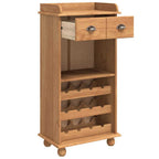 vidaXL Weinschrank ASKIM Honigwachs 57 x 37 x 114 cm