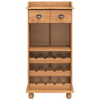 vidaXL Weinschrank ASKIM Honigwachs 57 x 37 x 114 cm