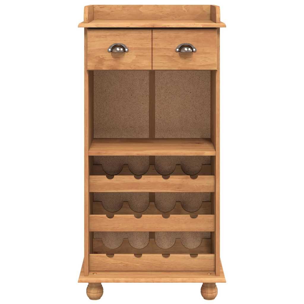 vidaXL Weinschrank ASKIM Honigwachs 57 x 37 x 114 cm