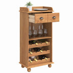 vidaXL Weinschrank ASKIM Honigwachs 57 x 37 x 114 cm