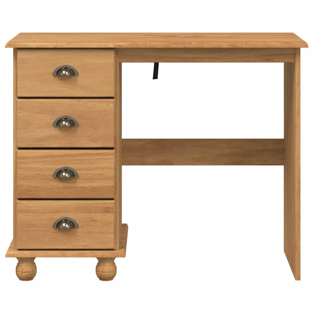 vidaXL Schreibtisch ASKIM Braun 95 x 40 x 75 cm Massives Kiefernholz