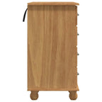 vidaXL Schreibtisch ASKIM Braun 95 x 40 x 75 cm Massives Kiefernholz