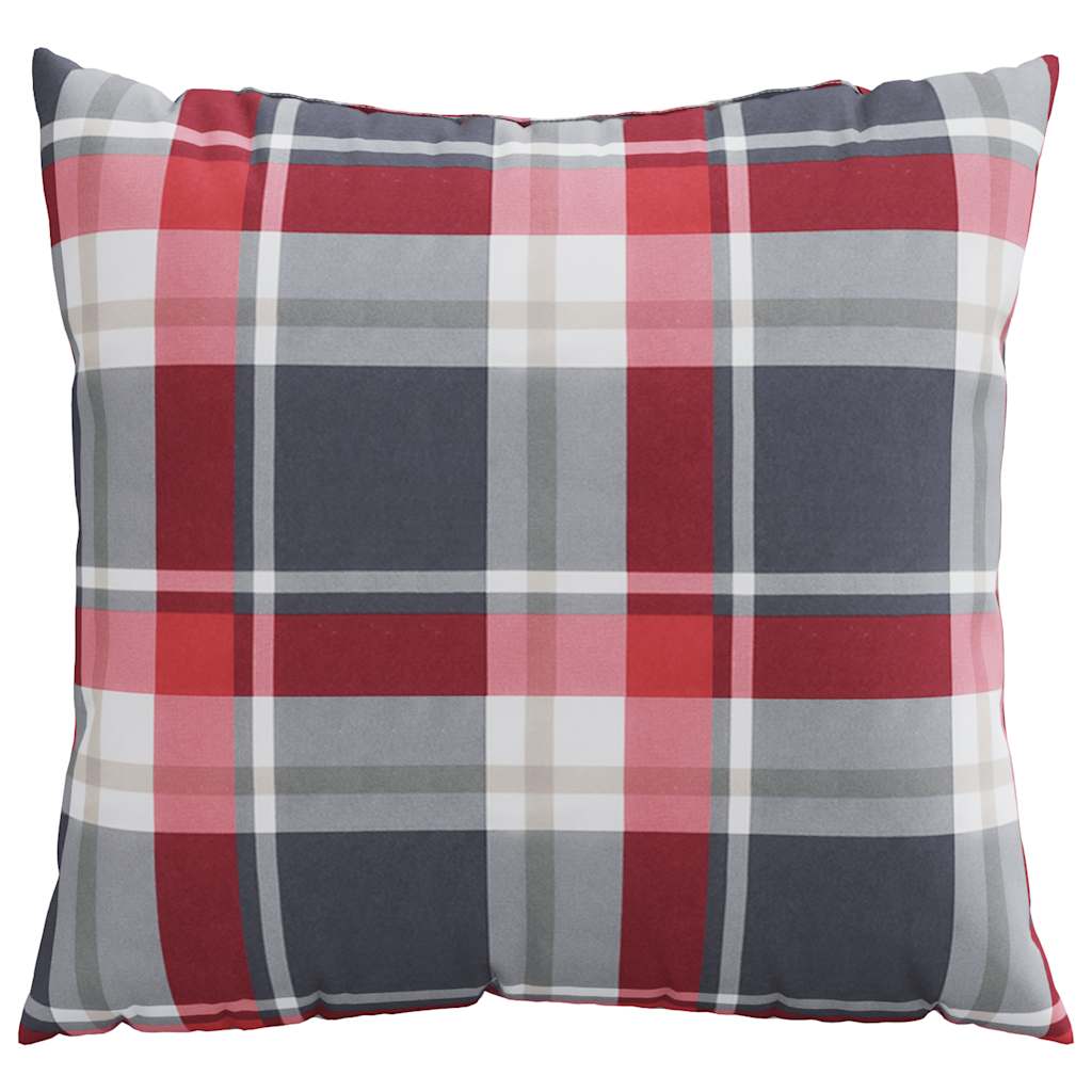 vidaXL Sofakissen 4 Stk. Rot Karomuster 40x40 cm Stoff