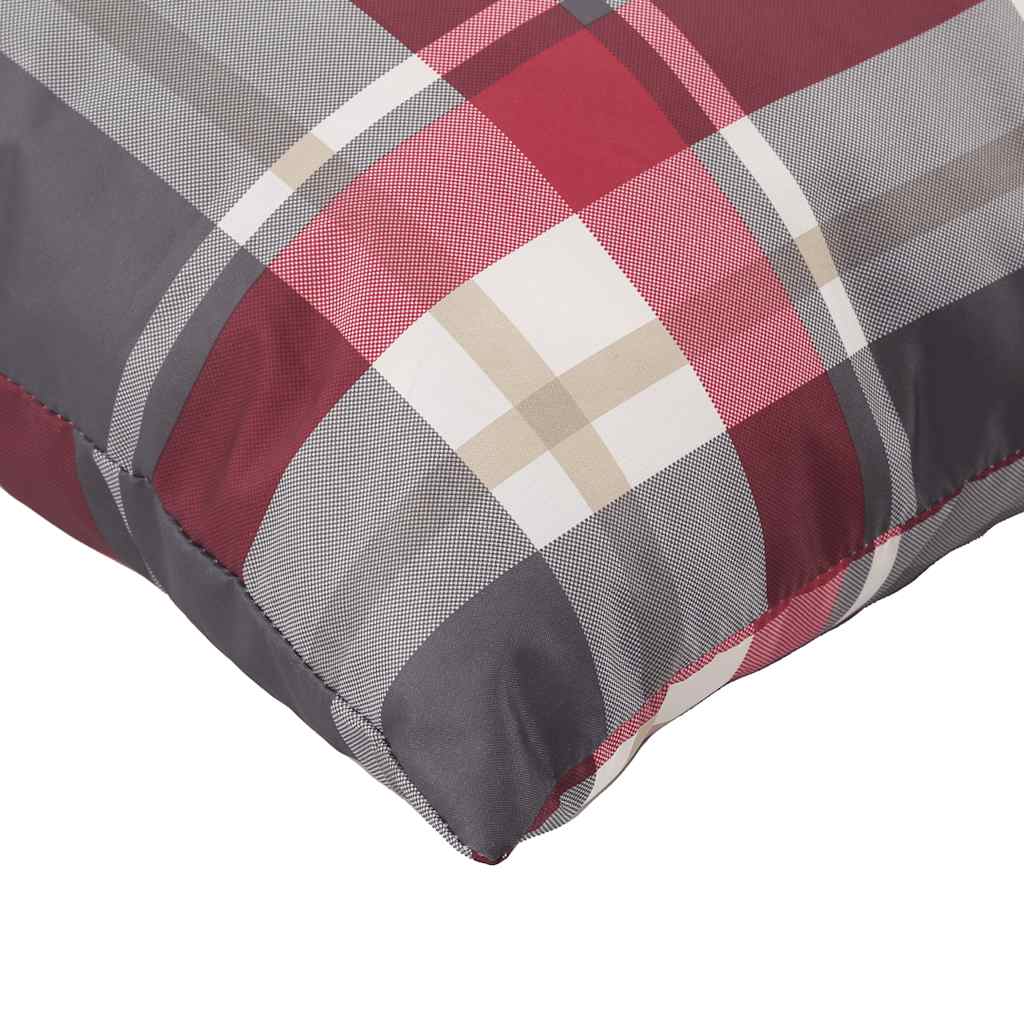 vidaXL Sofakissen 4 Stk. Rot Karomuster 40x40 cm Stoff