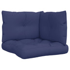 vidaXL Palettenkissen 3 Stk. Marineblau Oxford-Gewebe