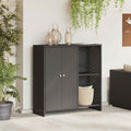 vidaXL Aufbewahrungsschrank mit Regal Schwarz 100 x 36 x 102 cm Rattan