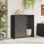 vidaXL Aufbewahrungsschrank mit Regal Schwarz 100 x 36 x 102 cm Rattan