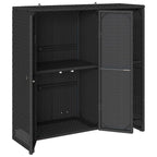vidaXL Aufbewahrungsschrank mit Regal Schwarz 100 x 36 x 102 cm Rattan