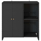 vidaXL Aufbewahrungsschrank mit Regal Schwarz 100 x 36 x 102 cm Rattan