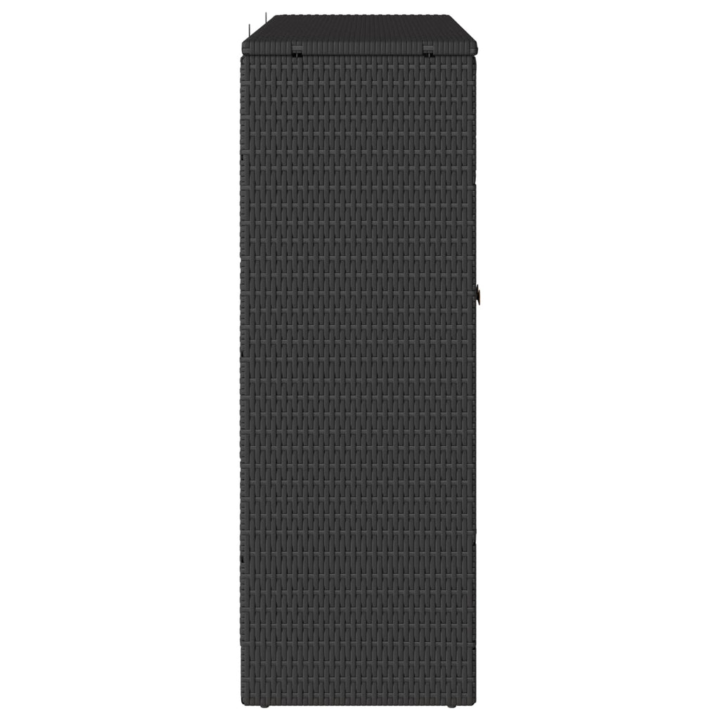 vidaXL Aufbewahrungsschrank mit Regal Schwarz 100 x 36 x 102 cm Rattan