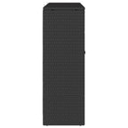 vidaXL Aufbewahrungsschrank mit Regal Schwarz 100 x 36 x 102 cm Rattan