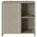 vidaXL Aufbewahrungsschrank mit Tür Hellgrau 100 x 36 x 102 cm Rattan