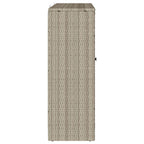 vidaXL Aufbewahrungsschrank mit Tür Hellgrau 100 x 36 x 102 cm Rattan