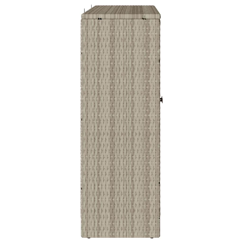 vidaXL Aufbewahrungsschrank mit Tür Hellgrau 100 x 36 x 102 cm Rattan