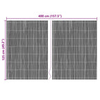 vidaXL Bambuszaun Natur 400 x 125 cm Bambus