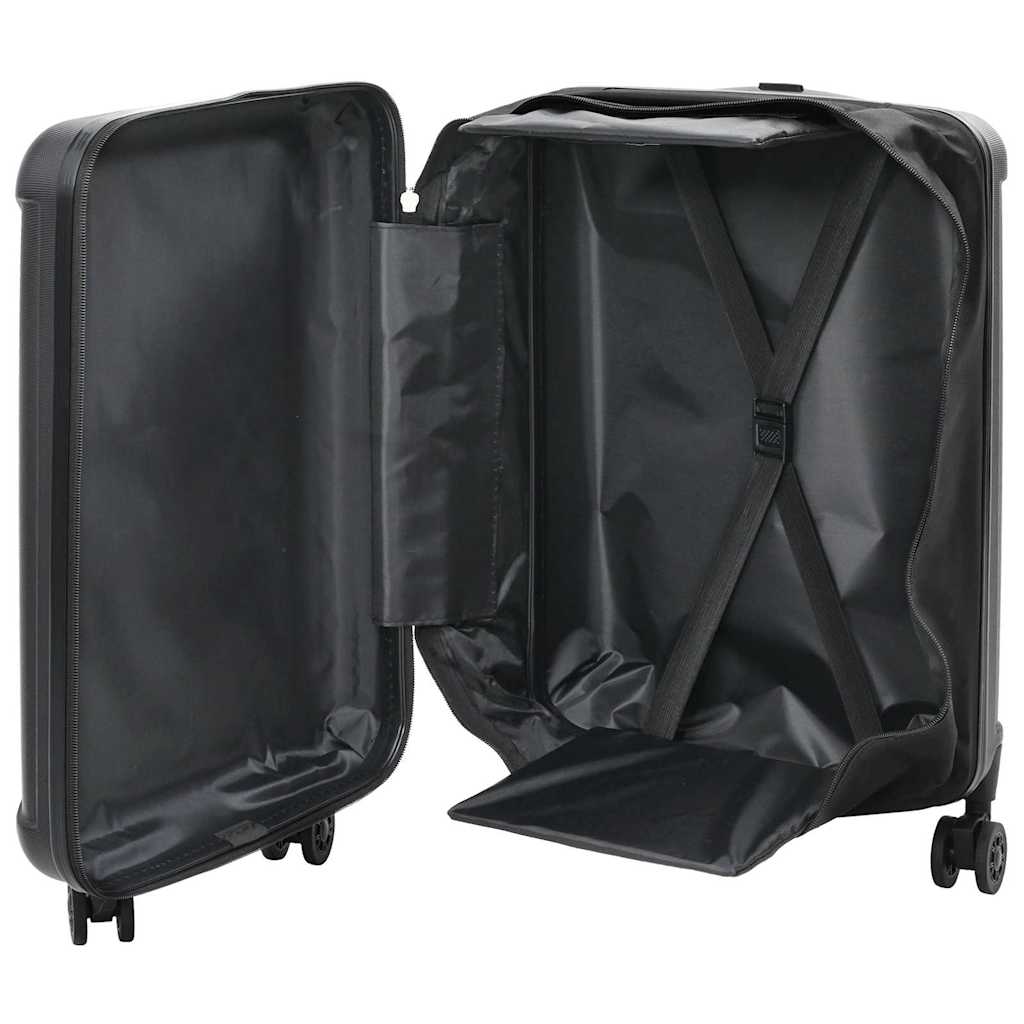 vidaXL Koffer mit Schloss Schwarz 34 x 23 x 55,5 cm ABS Kunststoff