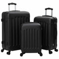 vidaXL Koffer mit Schloss 3 pcs Schwarz 50 x 31 x 78 cm ABS Kunststoff