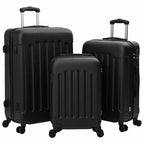 vidaXL Koffer mit Schloss 3 pcs Schwarz 50 x 31 x 78 cm ABS Kunststoff