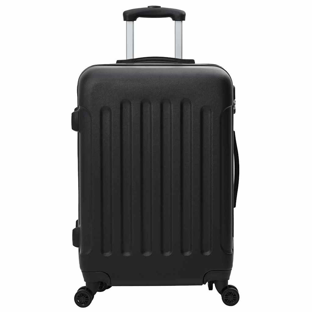 vidaXL Koffer mit Schloss 3 pcs Schwarz 50 x 31 x 78 cm ABS Kunststoff