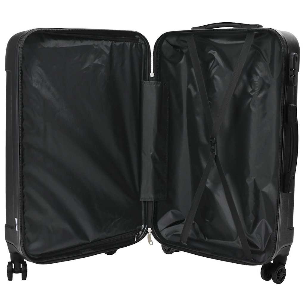 vidaXL Koffer mit Schloss 3 pcs Schwarz 50 x 31 x 78 cm ABS Kunststoff