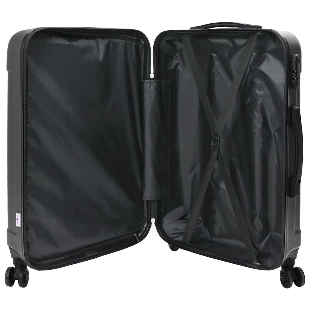 vidaXL Koffer 3 pcs Dunkelgrau 50 x 31 x 78 cm ABS Kunststoff