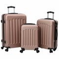 vidaXL Koffer 3 pcs Roségold 50 x 31 x 78 cm ABS Kunststoff