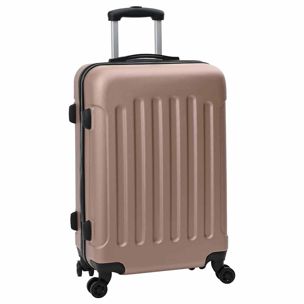 vidaXL Koffer 3 pcs Roségold 50 x 31 x 78 cm ABS Kunststoff