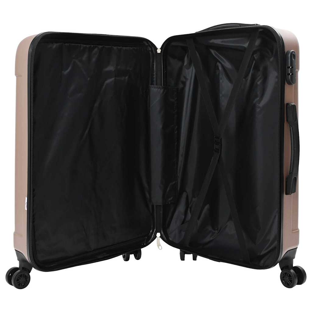 vidaXL Koffer 3 pcs Roségold 50 x 31 x 78 cm ABS Kunststoff