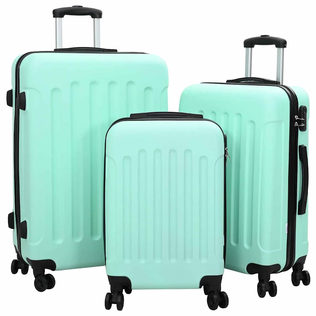 vidaXL Koffer 3 pcs Mintgrün 50 x 31 x 78 cm ABS Kunststoff