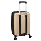 vidaXL Koffer mit Schloss Champagner 34 x 23 x 55,5 cm ABS Kunststoff