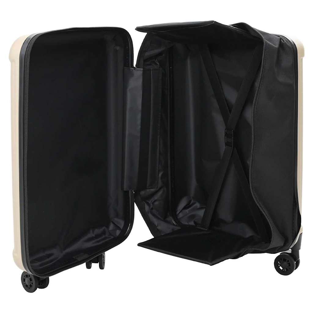vidaXL Koffer mit Schloss Champagner 34 x 23 x 55,5 cm ABS Kunststoff