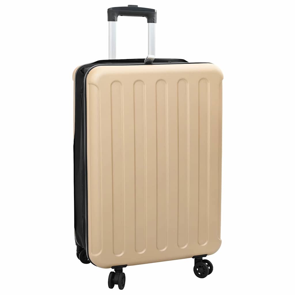vidaXL Koffer mit Schloss Champagner 34 x 23 x 55,5 cm ABS Kunststoff