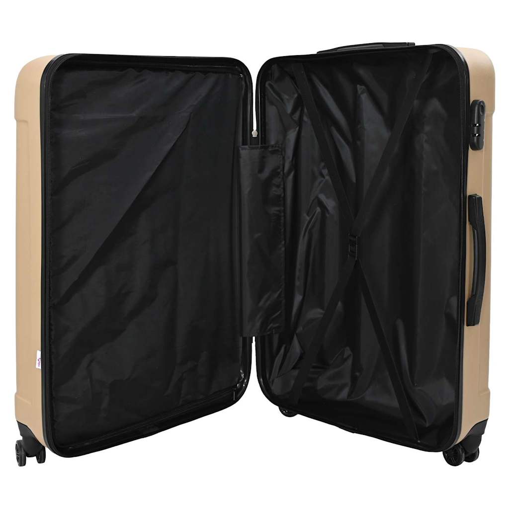 vidaXL Koffer 3 pcs Champagner 50 x 31 x 78 cm ABS Kunststoff