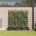 vidaXL Garten-Pflanzgefäß 3 pcs Braun 120 x 40 x 125,5 cm Kunststoff